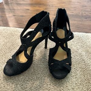 Gianni Bini black rhinestone heels size 8